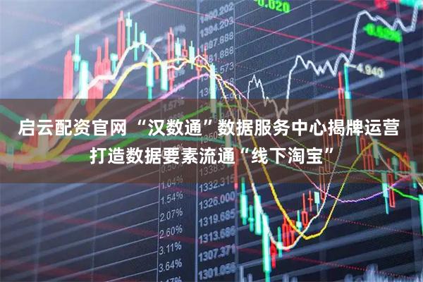 启云配资官网 “汉数通”数据服务中心揭牌运营 打造数据要素流通“线下淘宝”