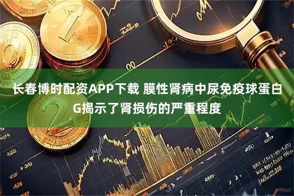 长春博时配资APP下载 膜性肾病中尿免疫球蛋白G揭示了肾损伤的严重程度